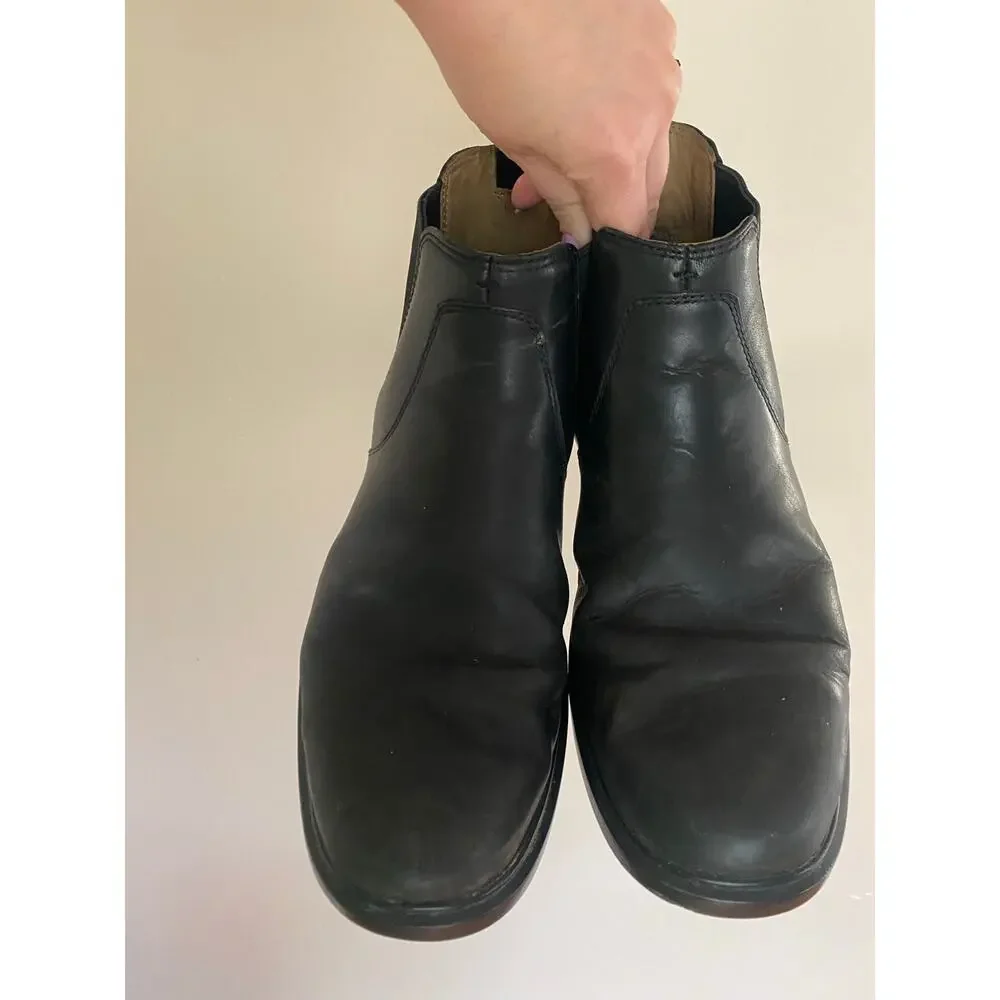 Johnston & Murphy Black Chelsea Boots Waterproof Leather Size 9 XC4
